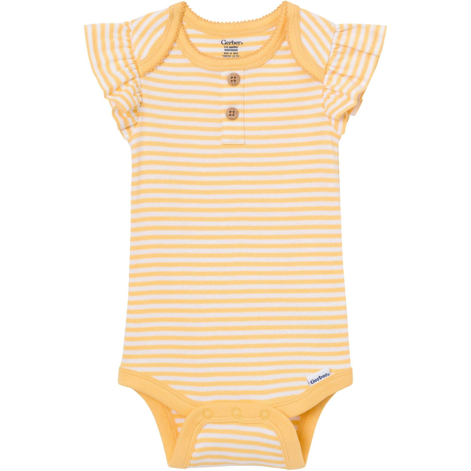 4-Pack Baby Girls Bee Flower Garden Short Sleeve Bodysuits onesies Gerber® 