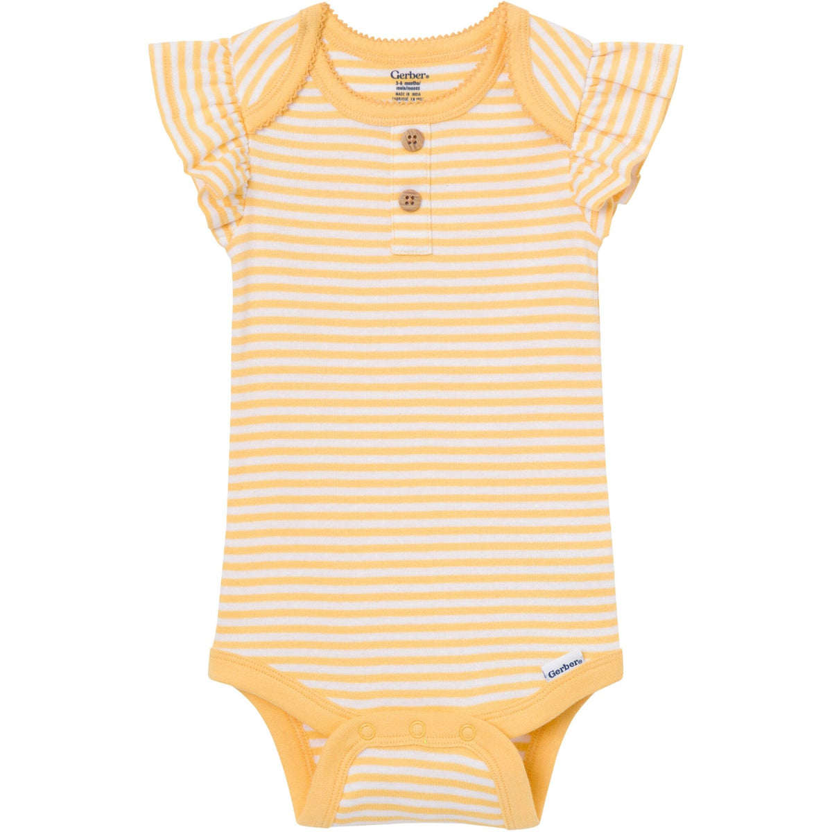 4-Pack Baby Girls Bee Flower Garden Short Sleeve Bodysuits onesies Gerber® 