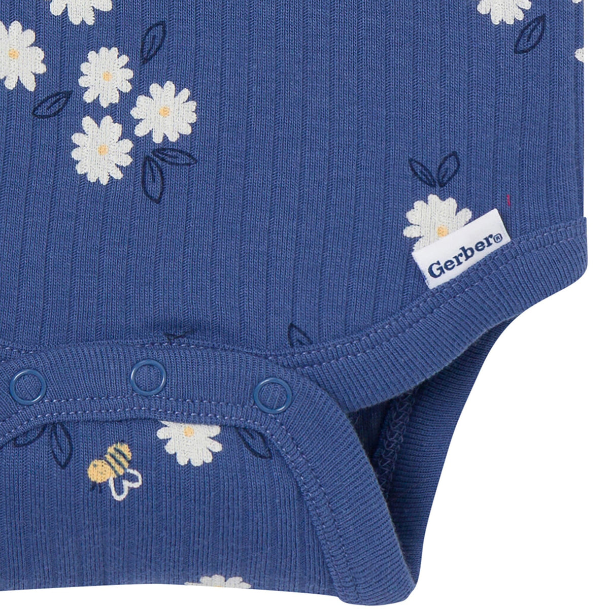 4-Pack Baby Girls Bee Flower Garden Short Sleeve Bodysuits onesies Gerber® 