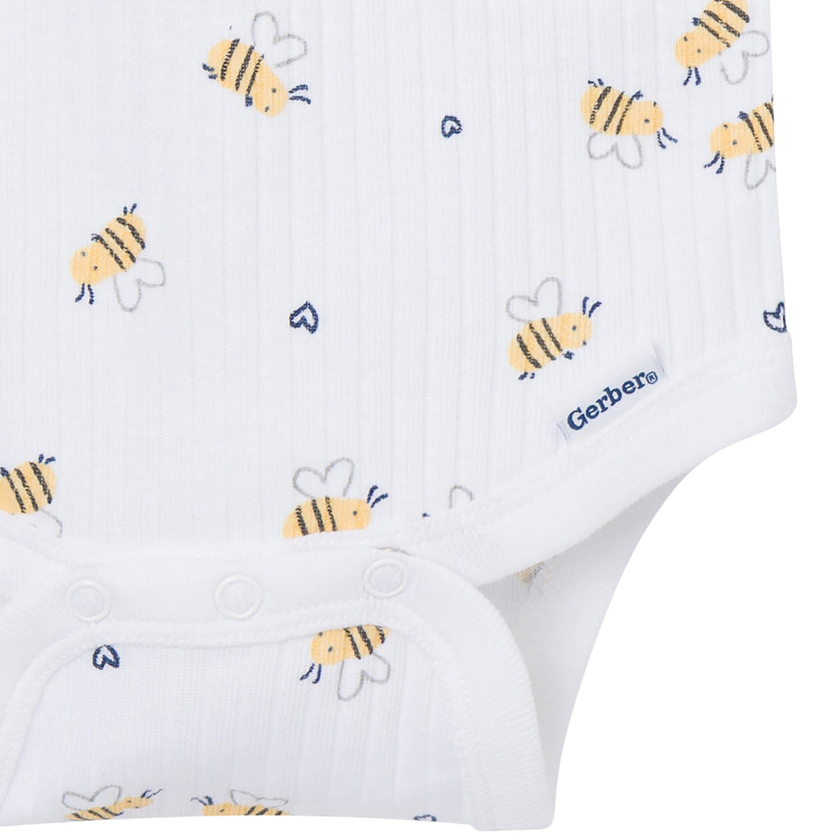 4-Pack Baby Girls Bee Flower Garden Short Sleeve Bodysuits onesies Gerber® 
