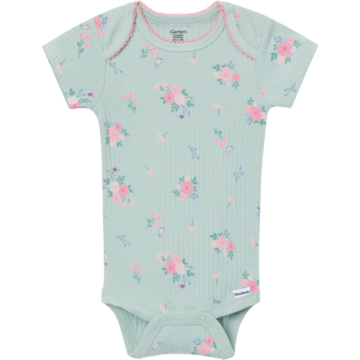 4-Pack Baby Girls Ladybug Pink Short Sleeve Bodysuits onesies Gerber® 