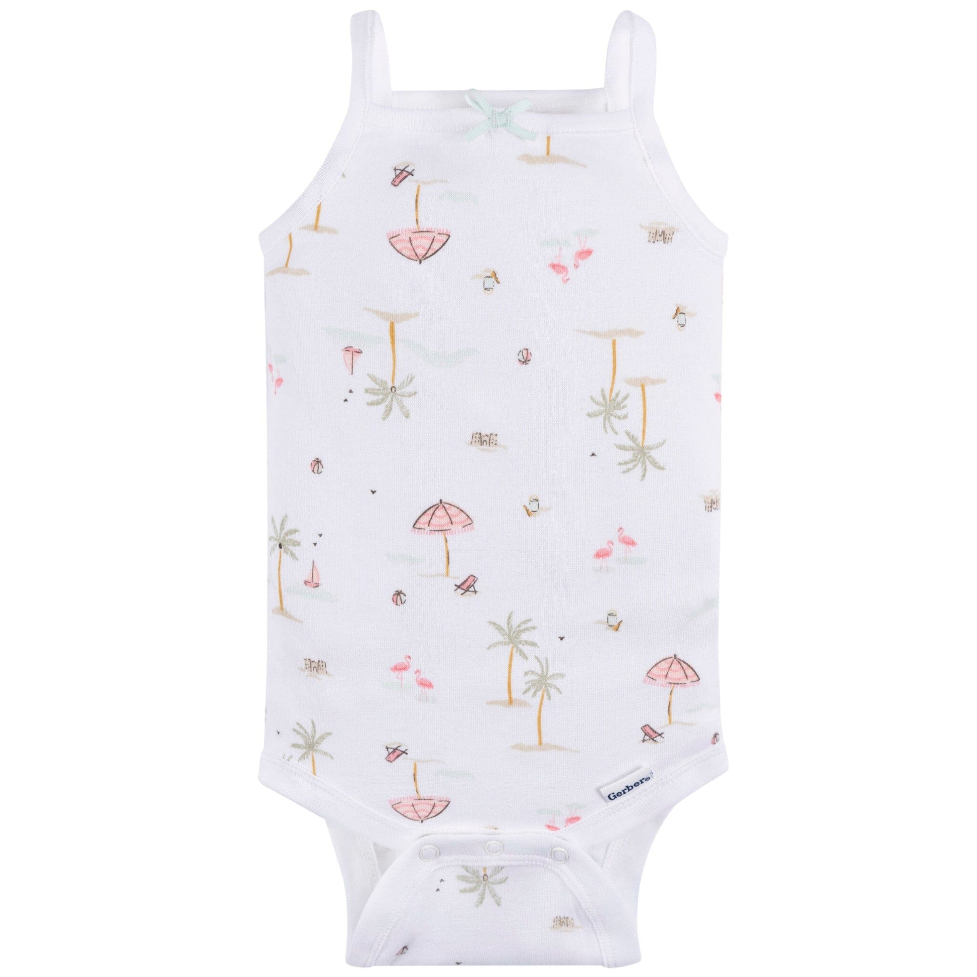 4-Pack Baby Girls Pink Flamingo Sleeveless Onesies® Bodysuits