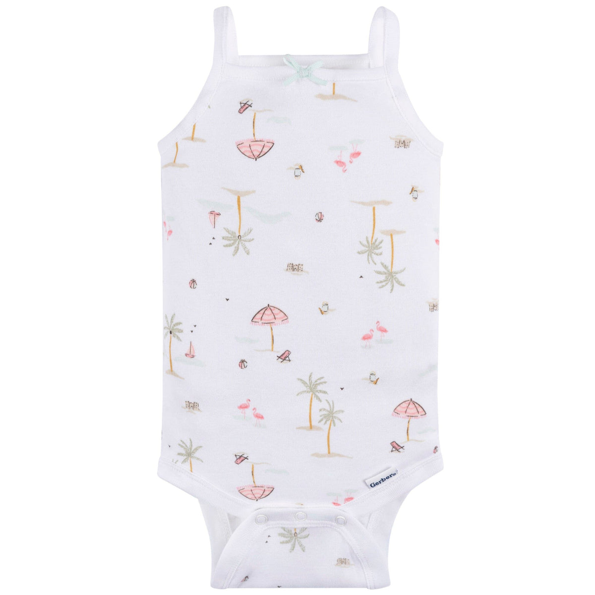 4-Pack Baby Girls Pink Flamingo Sleeveless Onesies® Bodysuits