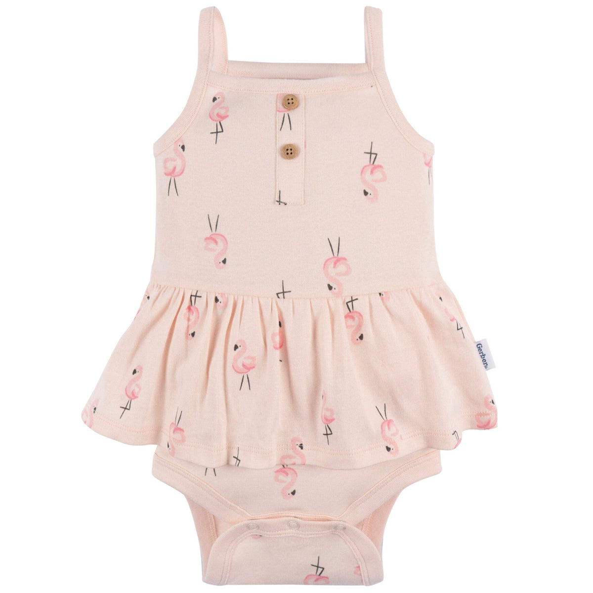 4-Pack Baby Girls Pink Flamingo Sleeveless Onesies® Bodysuits