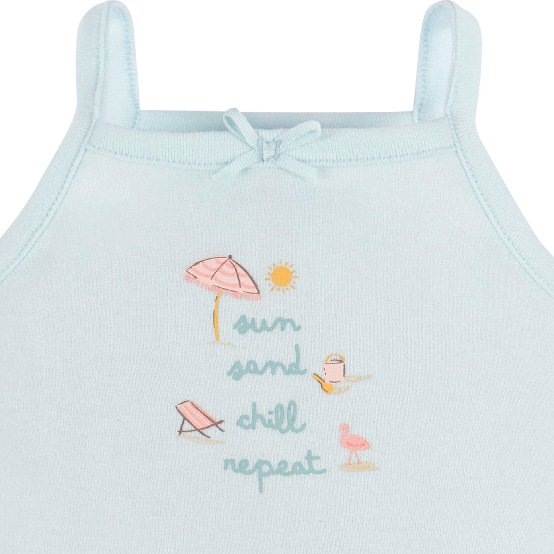4-Pack Baby Girls Pink Flamingo Sleeveless Onesies® Bodysuits