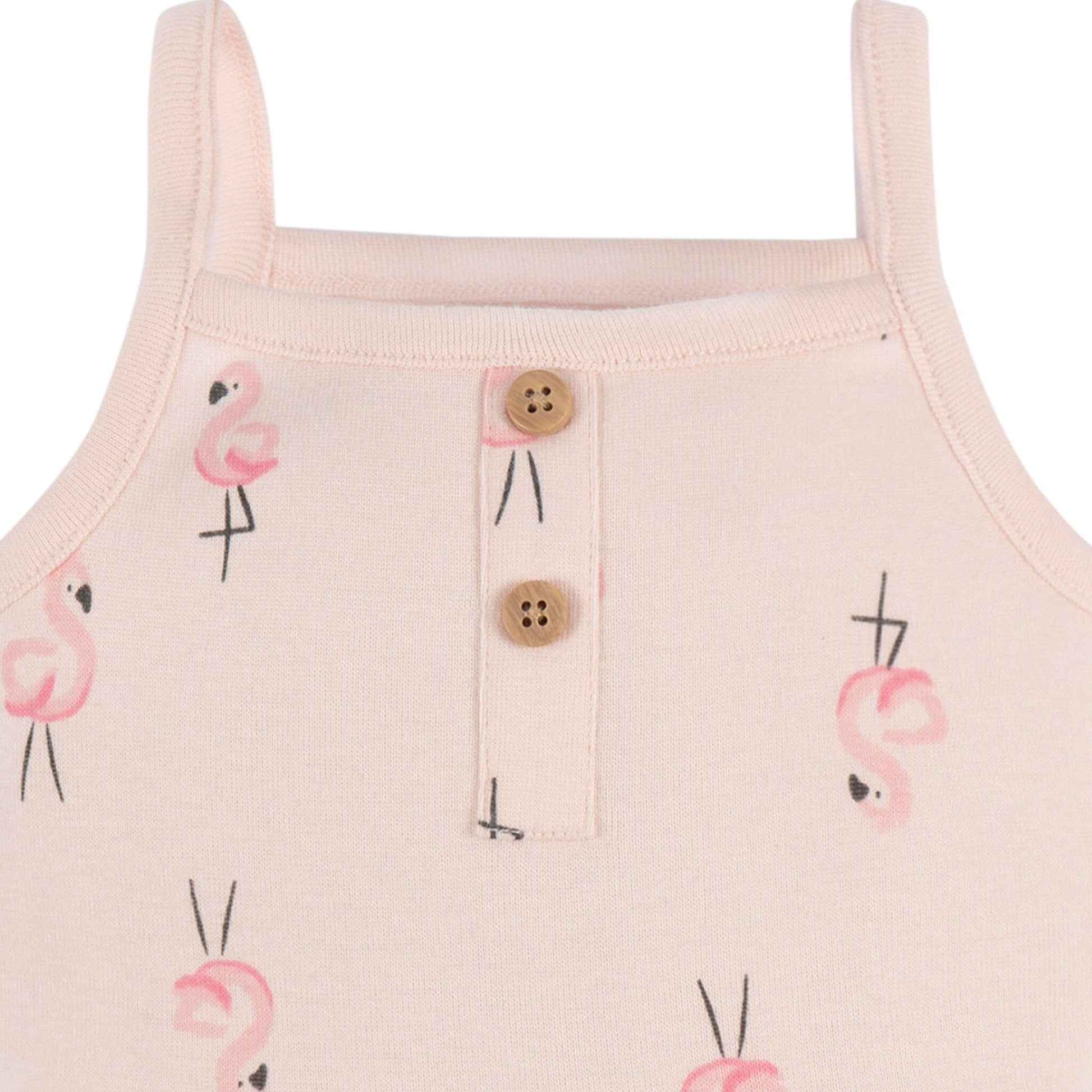 4-Pack Baby Girls Pink Flamingo Sleeveless Onesies® Bodysuits