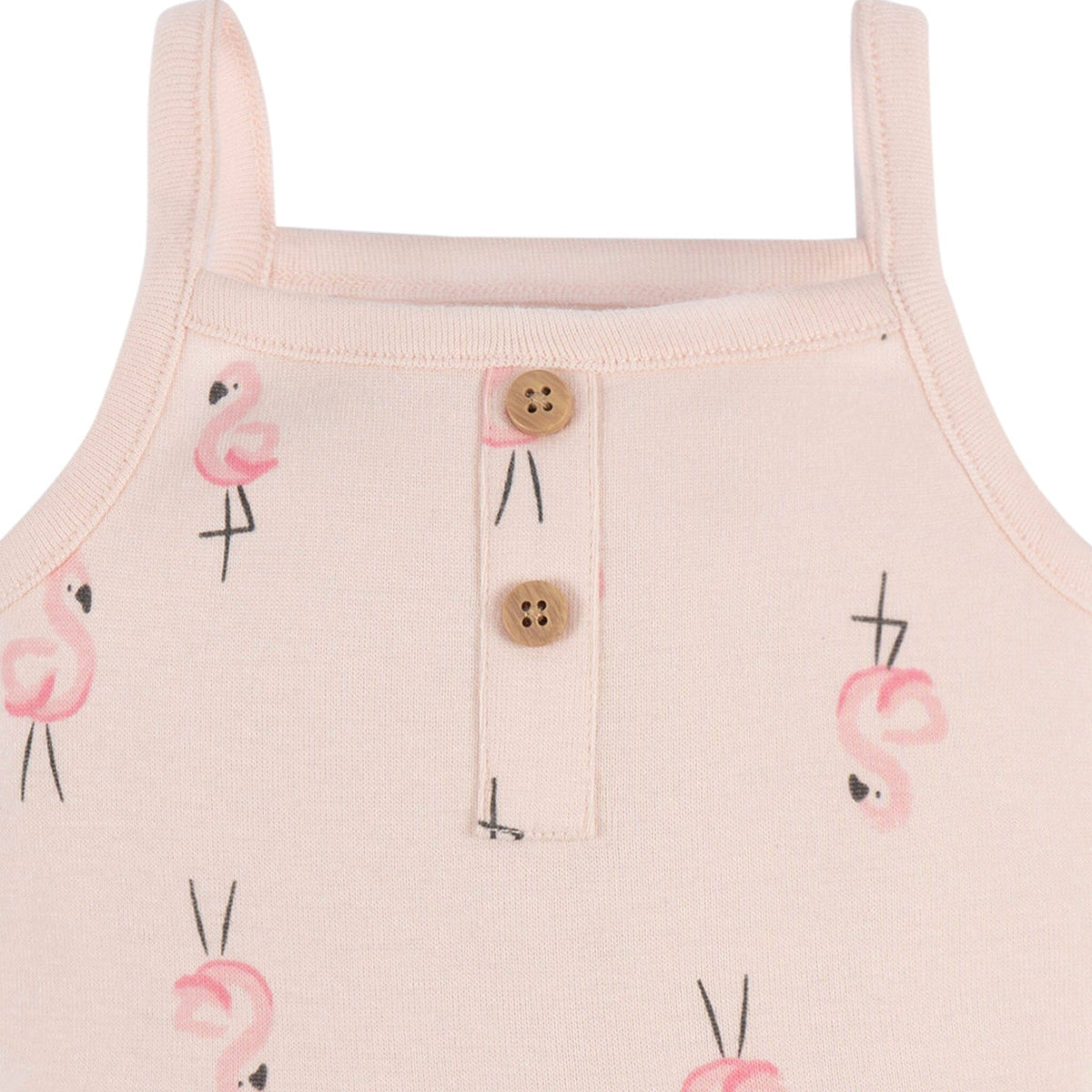 4-Pack Baby Girls Pink Flamingo Sleeveless Onesies® Bodysuits