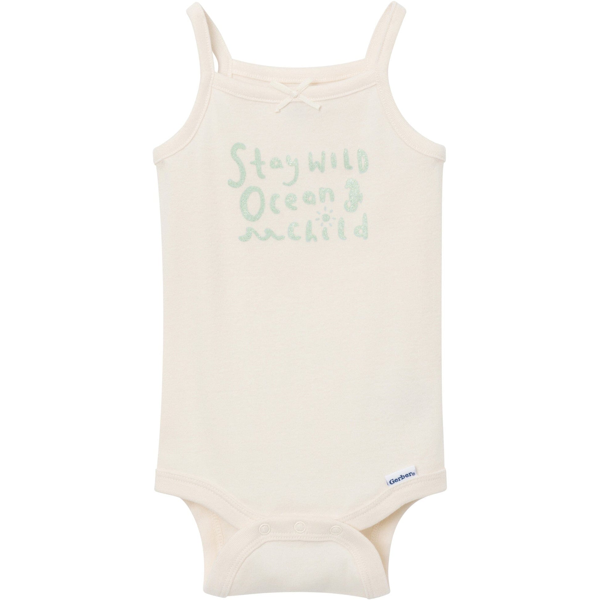 4-Pack Baby Girls Shells Sleeveless Bodysuits onesies Gerber® 
