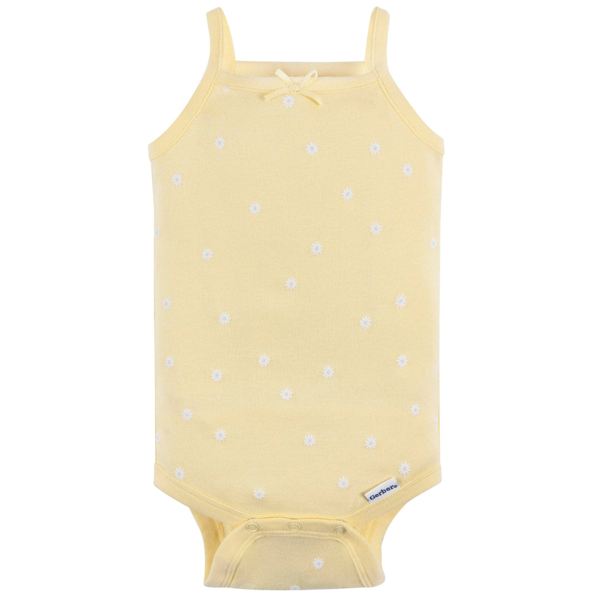 4-Pack Baby Girls White Floral Sleeveless Onesies® Bodysuits