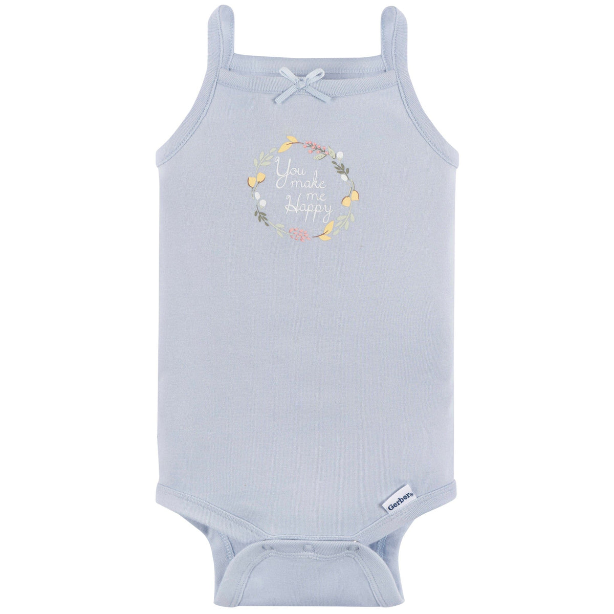 4-Pack Baby Girls White Floral Sleeveless Onesies® Bodysuits