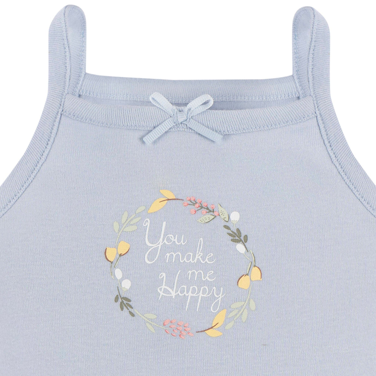 4-Pack Baby Girls White Floral Sleeveless Onesies® Bodysuits
