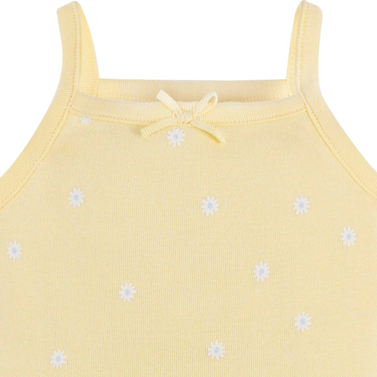 4-Pack Baby Girls White Floral Sleeveless Onesies® Bodysuits