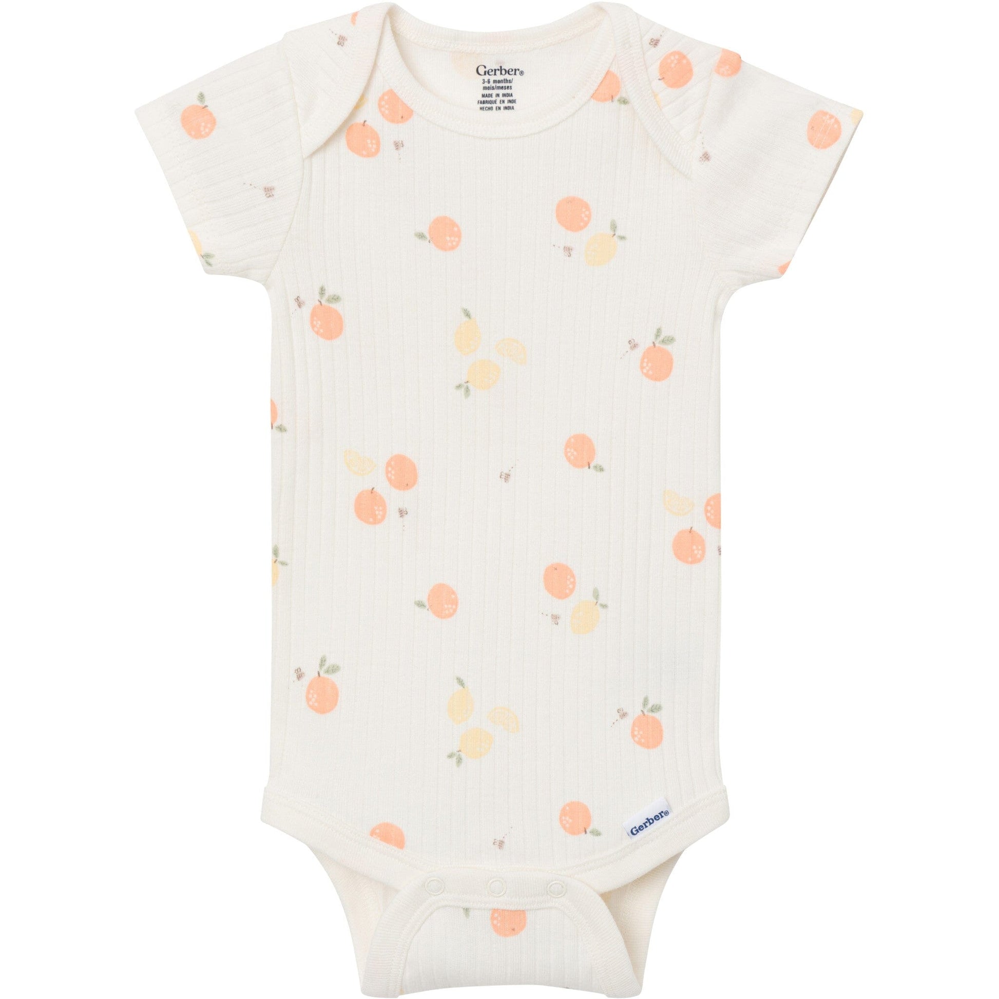 4-Pack Baby Neutral Fruit Picking Short Sleeve Bodysuits onesies Gerber® 