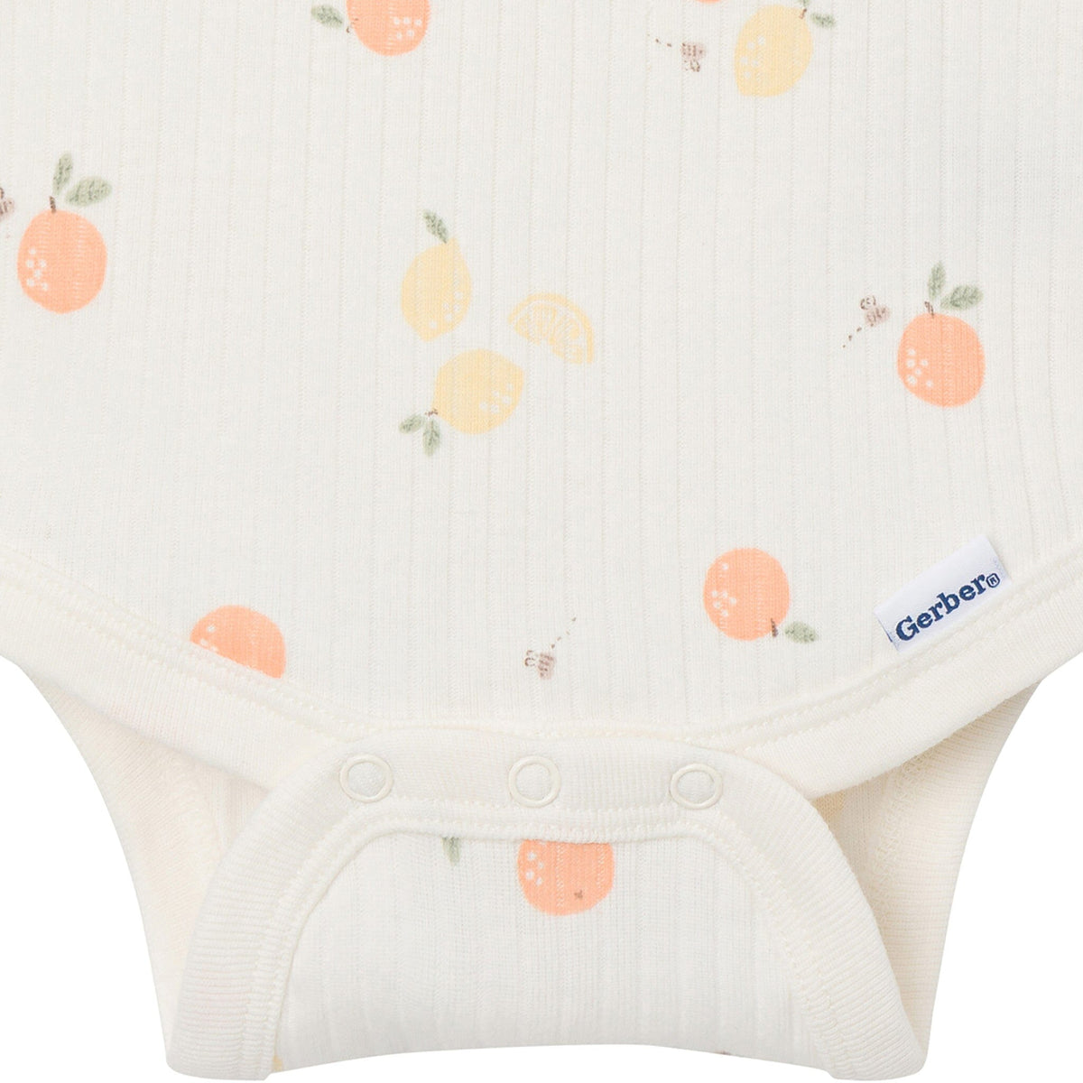 4-Pack Baby Neutral Fruit Picking Short Sleeve Bodysuits onesies Gerber® 