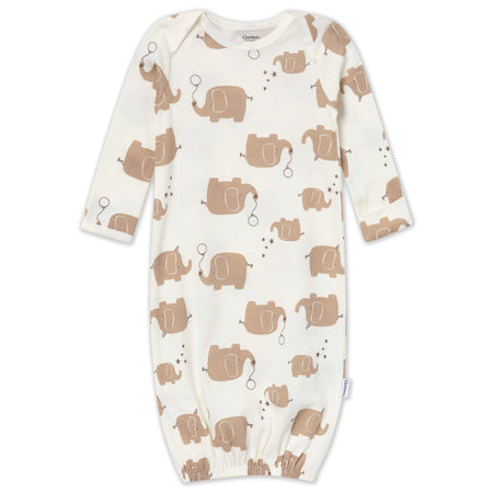 4-Pack Baby Neutral Wild One Gowns