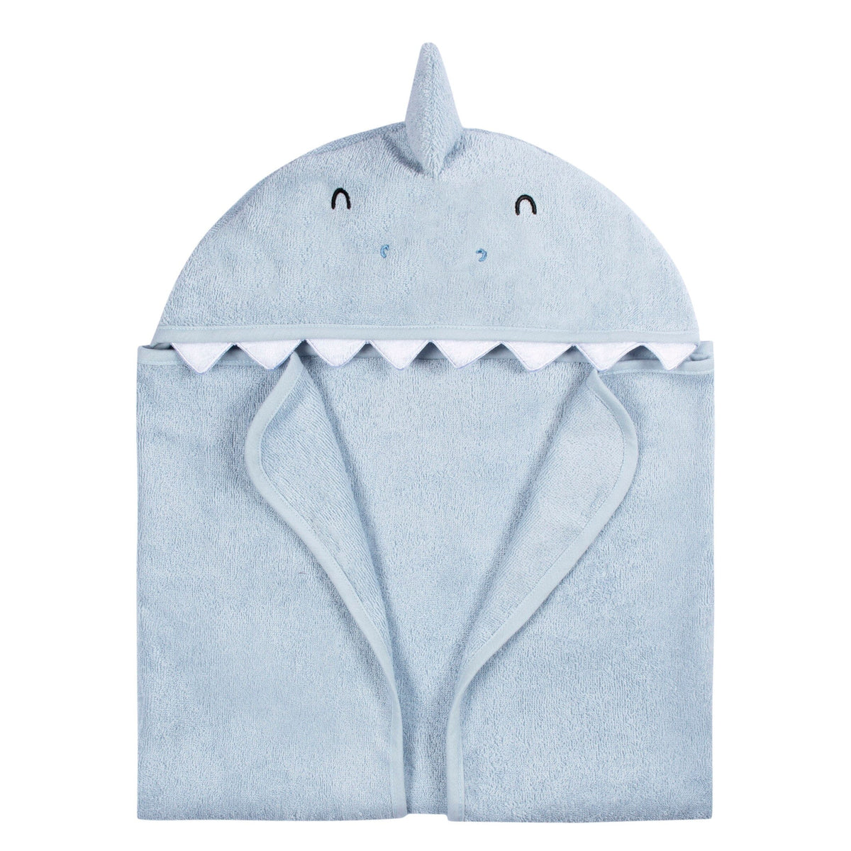 4-Piece Baby Boys Blue Shark Towel & Washcloths