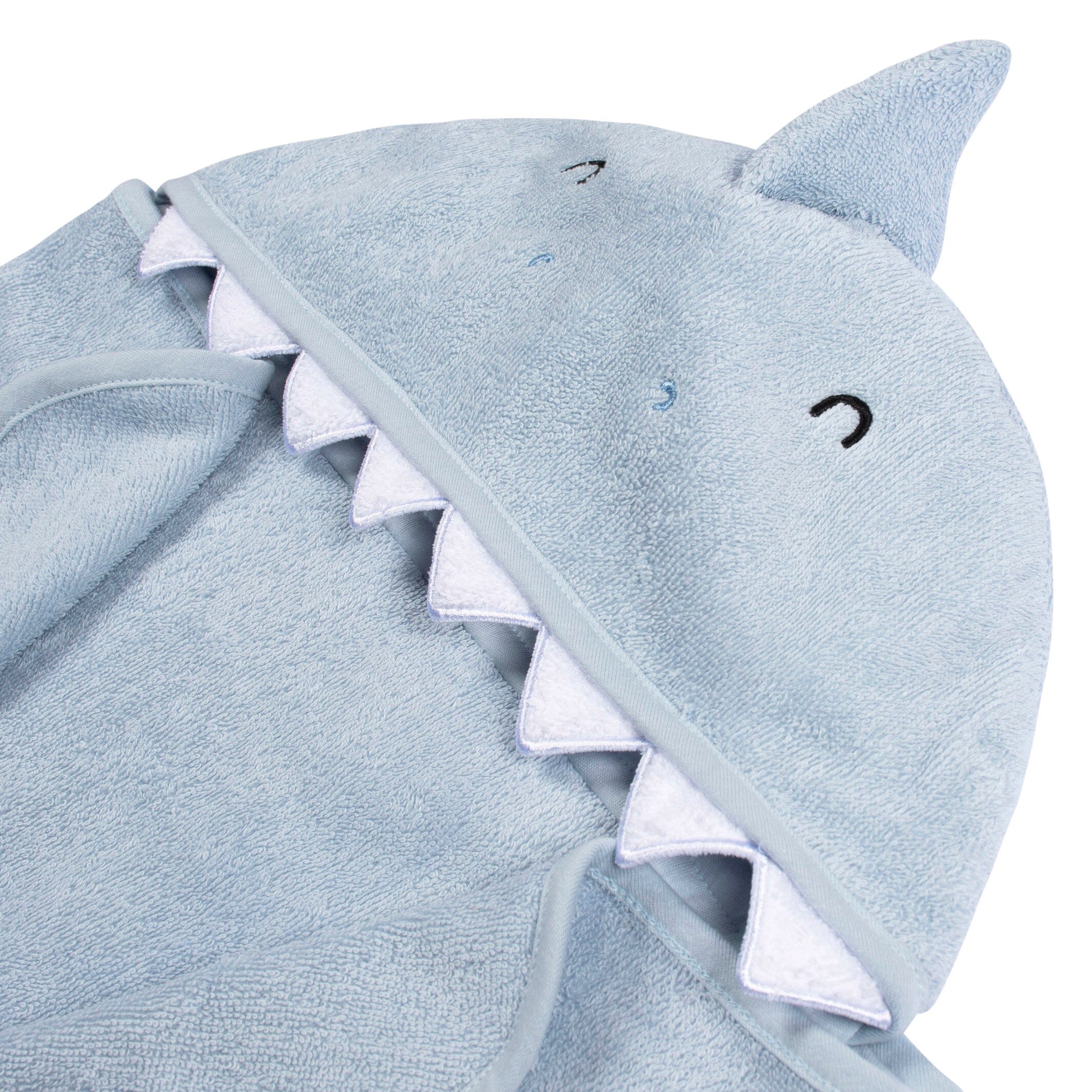 4-Piece Baby Boys Blue Shark Towel & Washcloths