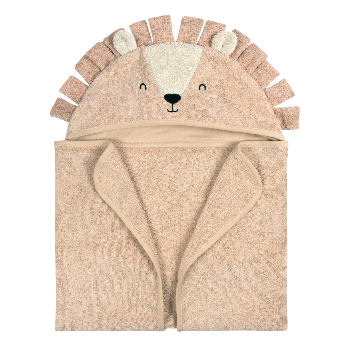 4-Piece Baby Boys Brown Lion Towel & Washcloths