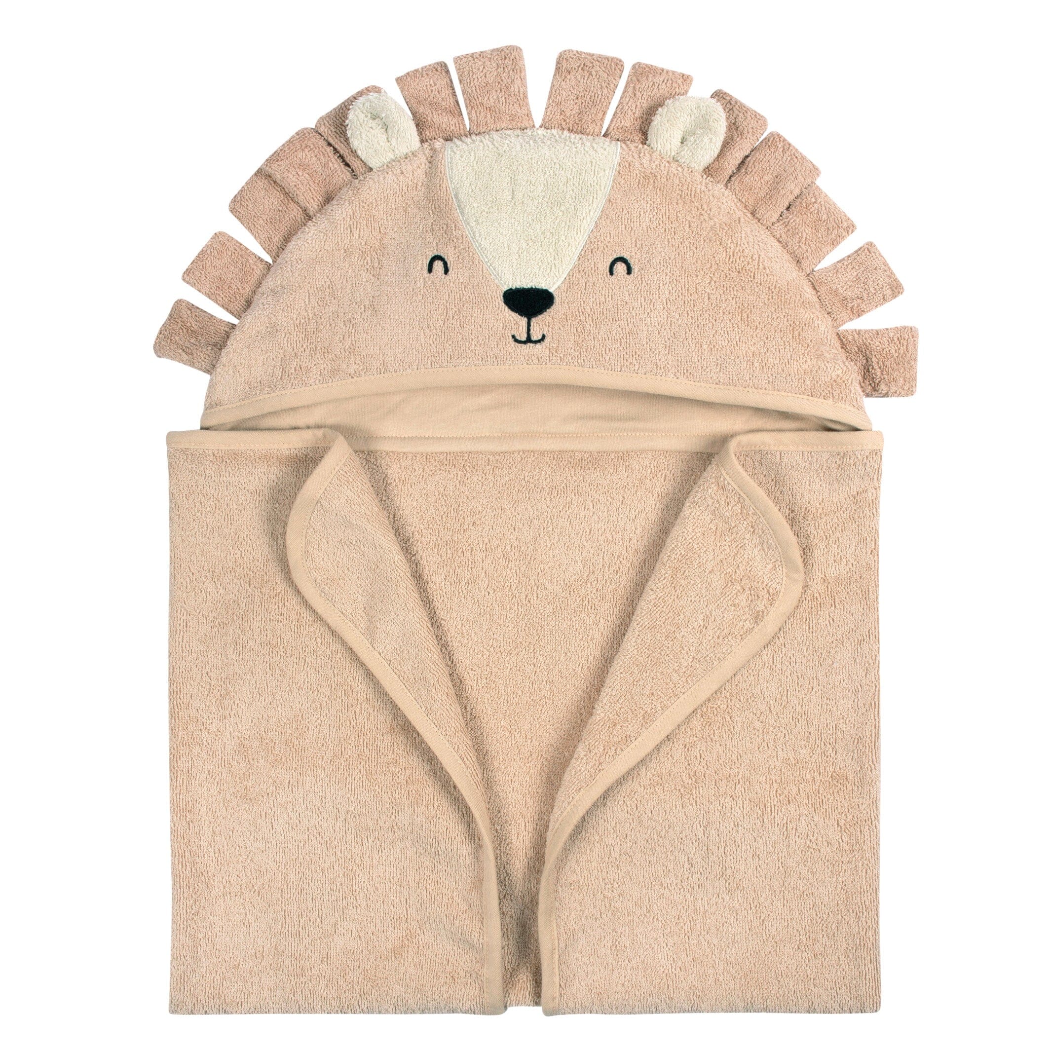 4-Piece Baby Boys Brown Lion Towel & Washcloths