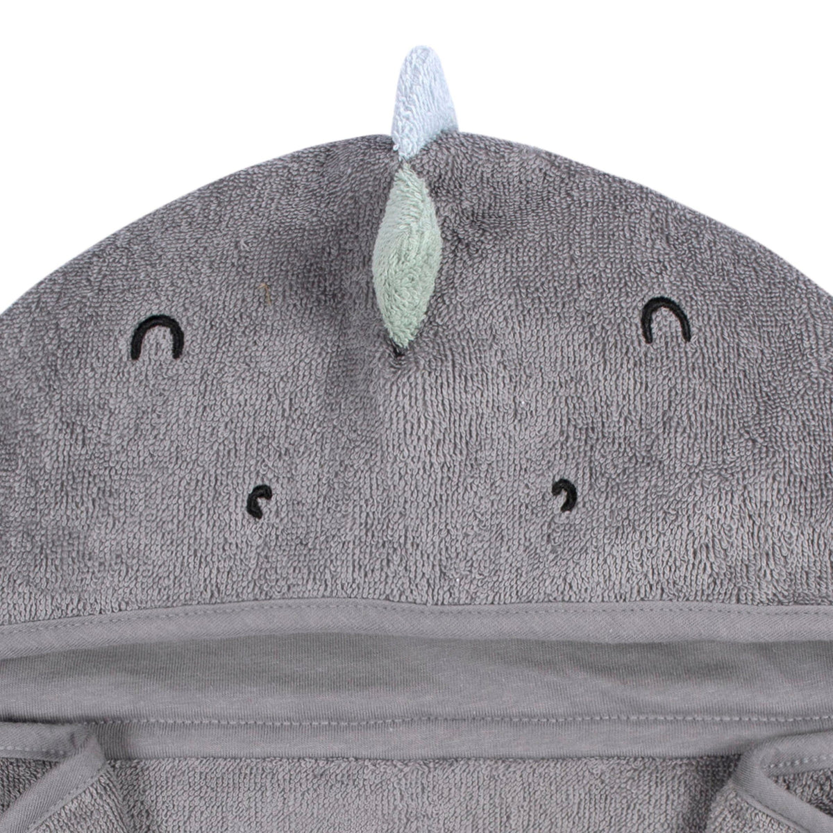 4-Piece Baby Boys Charcoal Dino Towel & Washcloths