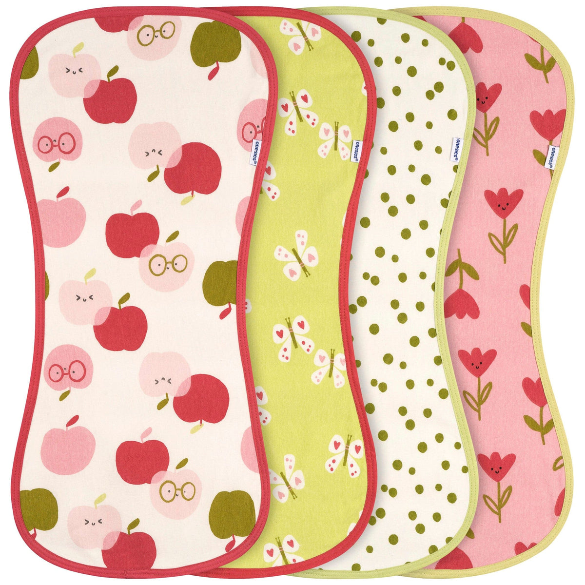 4-Piece Baby Girls Nature Burpcloth bibs Gerber® 
