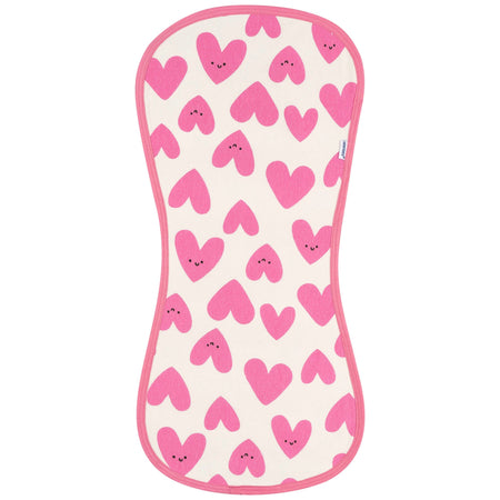 4-Pack Baby Girls Hearts & Flowers Burp Cloths