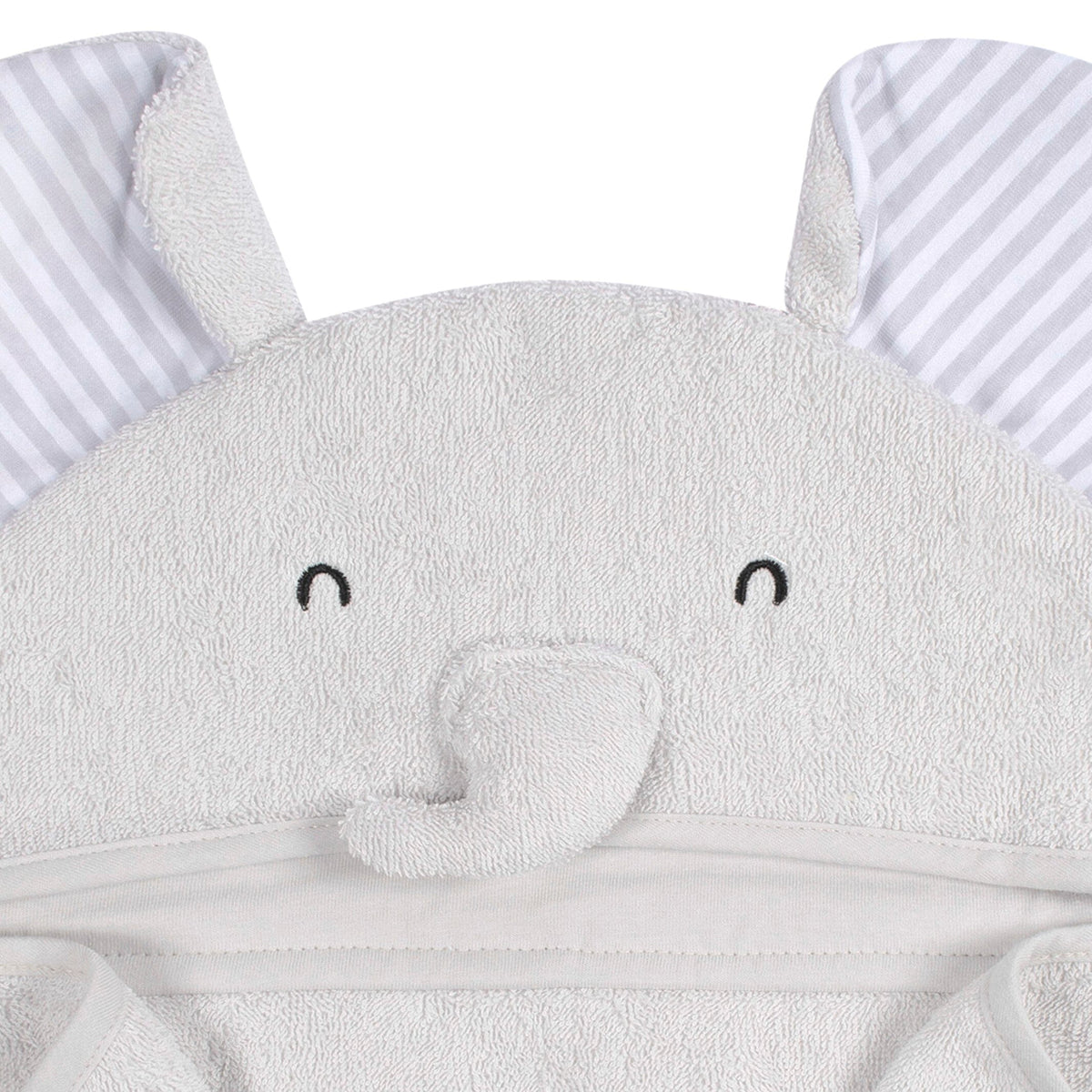 4-Piece Baby Neutral Grey Elephant Towel & Washcloths