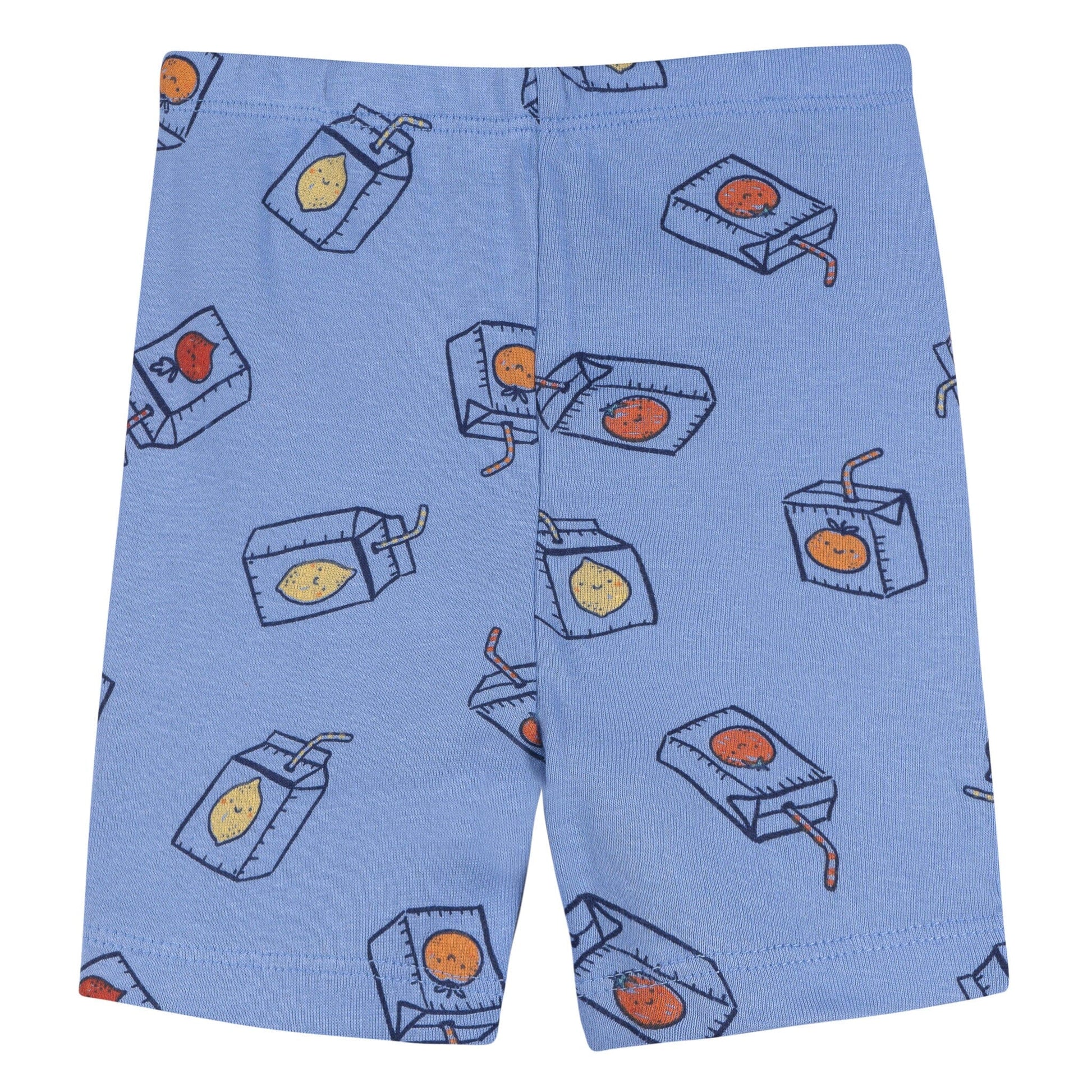 4-Piece Infant & Toddler Boys Blue Juice Box Cotton Pajama Short Set sleepwear Gerber® 