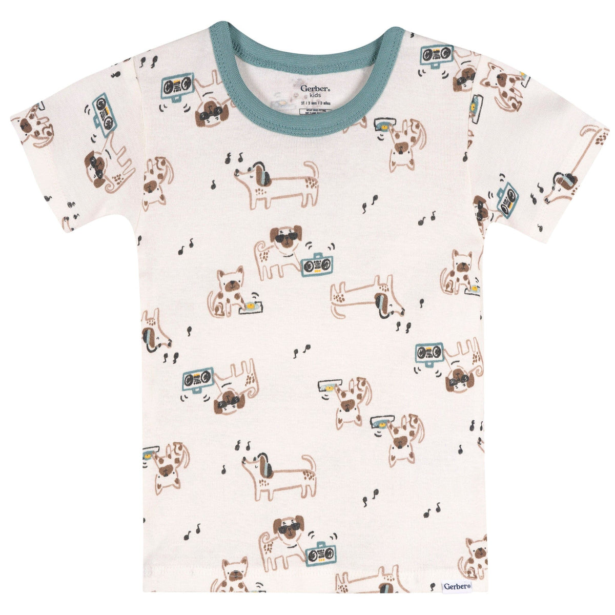 4-Piece Infant & Toddler Boys Musical Dog Cotton Pajama Short Set sleepwear Gerber® 