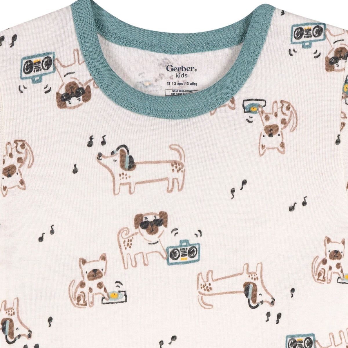 4-Piece Infant & Toddler Boys Musical Dog Cotton Pajama Short Set sleepwear Gerber® 