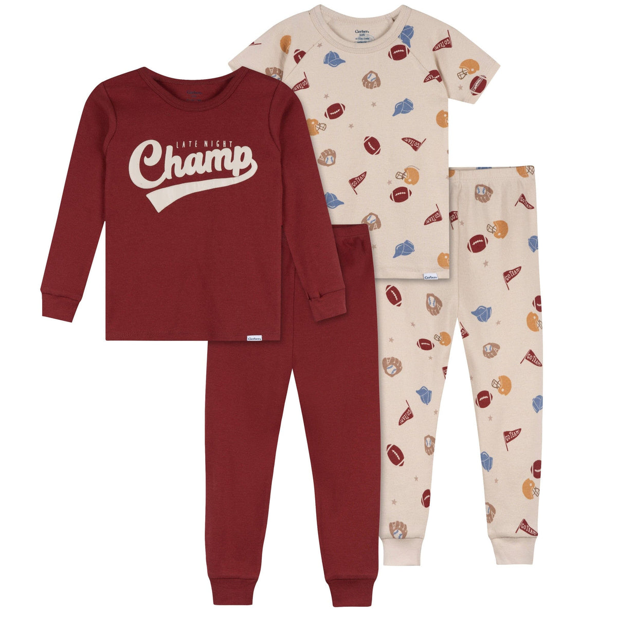 4-Piece Infant & Toddler Boys Champ Pajama Set sleepwear Gerber® 
