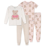 4-Piece Infant & Toddler Girls Bears Pajama Set sleepwear Gerber® 