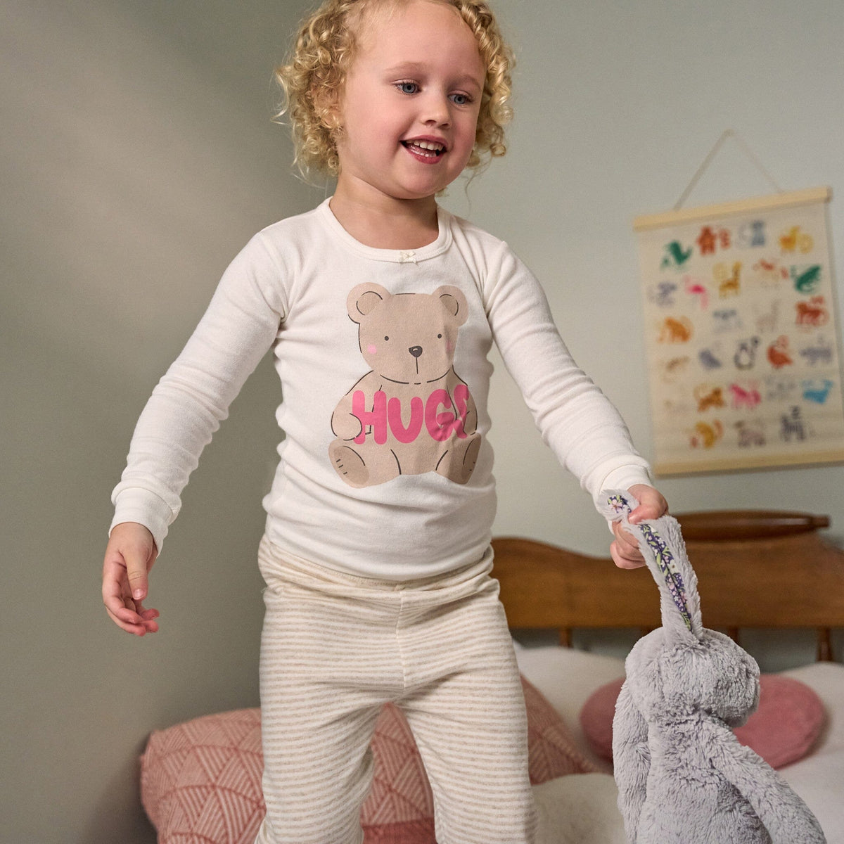 4-Piece Infant & Toddler Girls Bears Pajama Set sleepwear Gerber® 