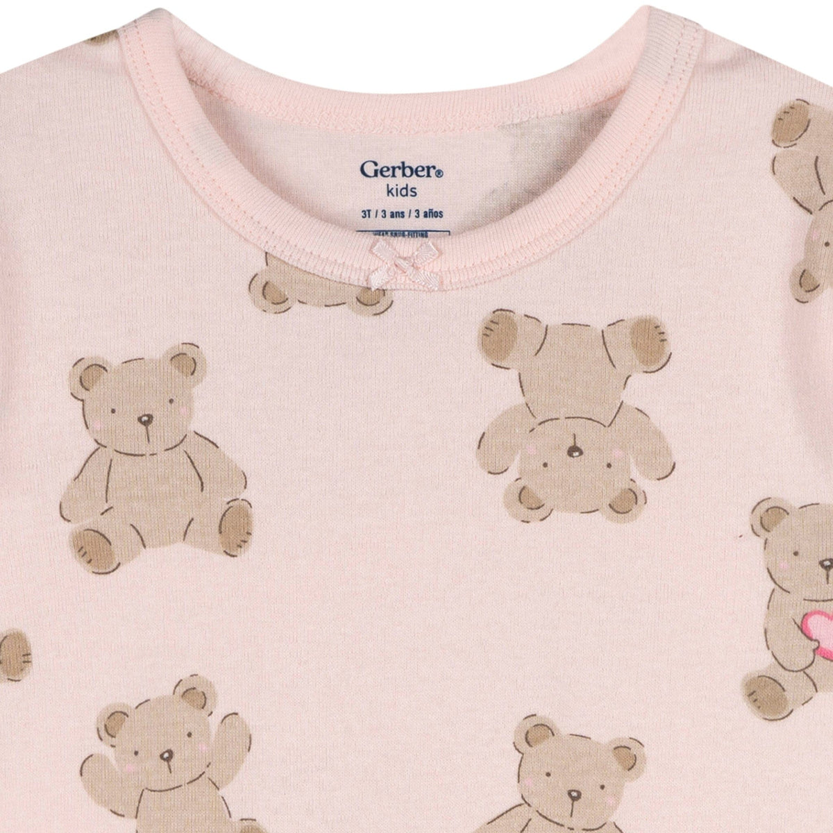 4-Piece Infant & Toddler Girls Bears Pajama Set sleepwear Gerber® 