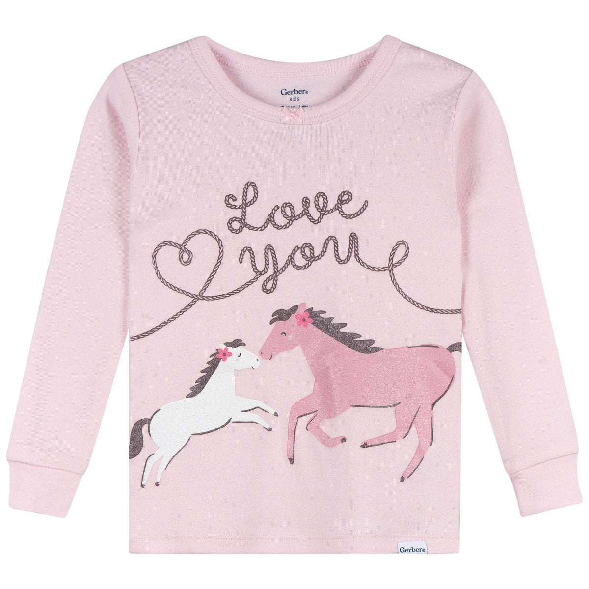 4-Piece Infant & Toddler Girls Horses Pajama Set sleepwear Gerber® 