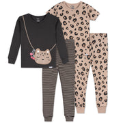 4-Piece Infant & Toddler Girls Leopard Pajama Set sleepwear Gerber® 