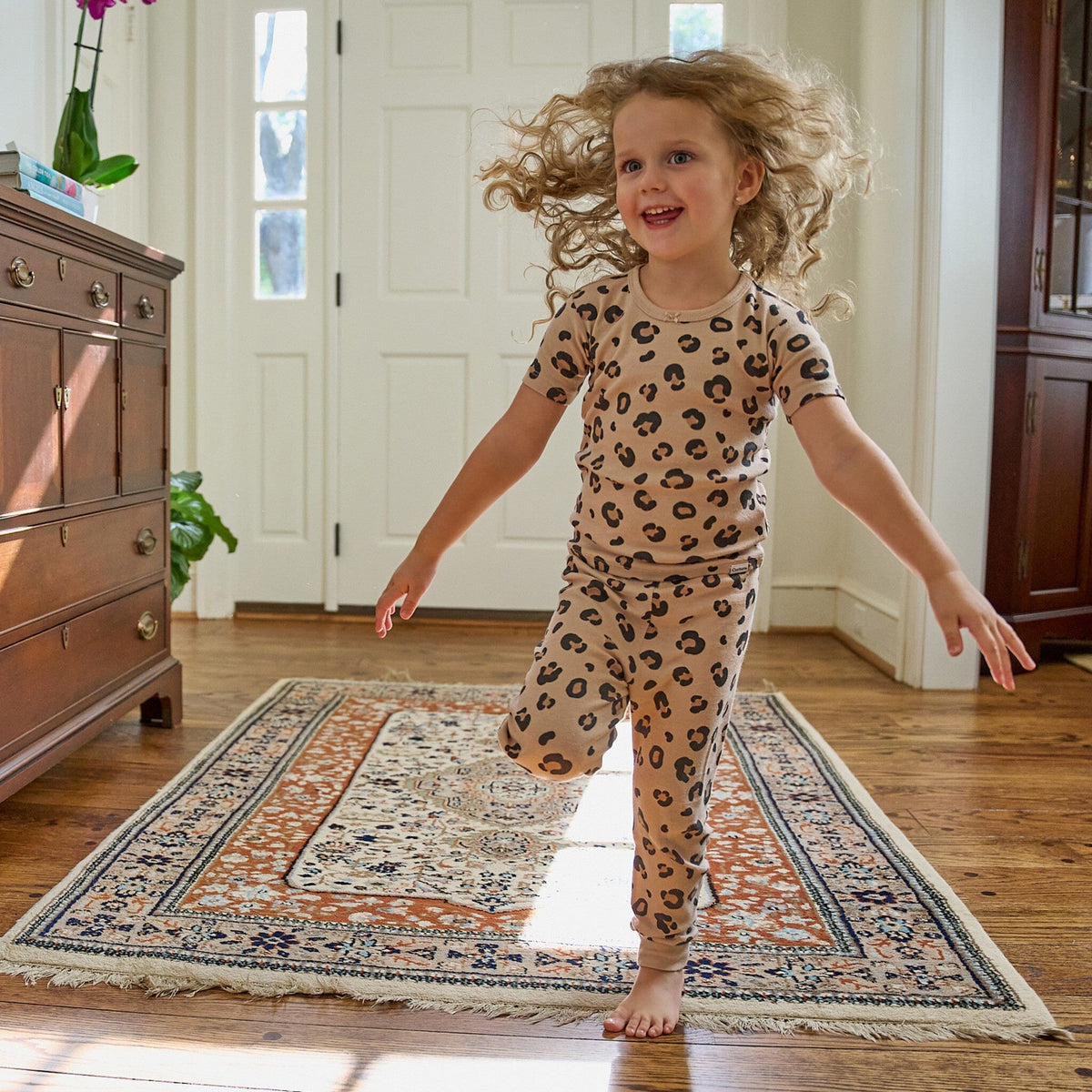 4-Piece Infant & Toddler Girls Leopard Pajama Set sleepwear Gerber® 