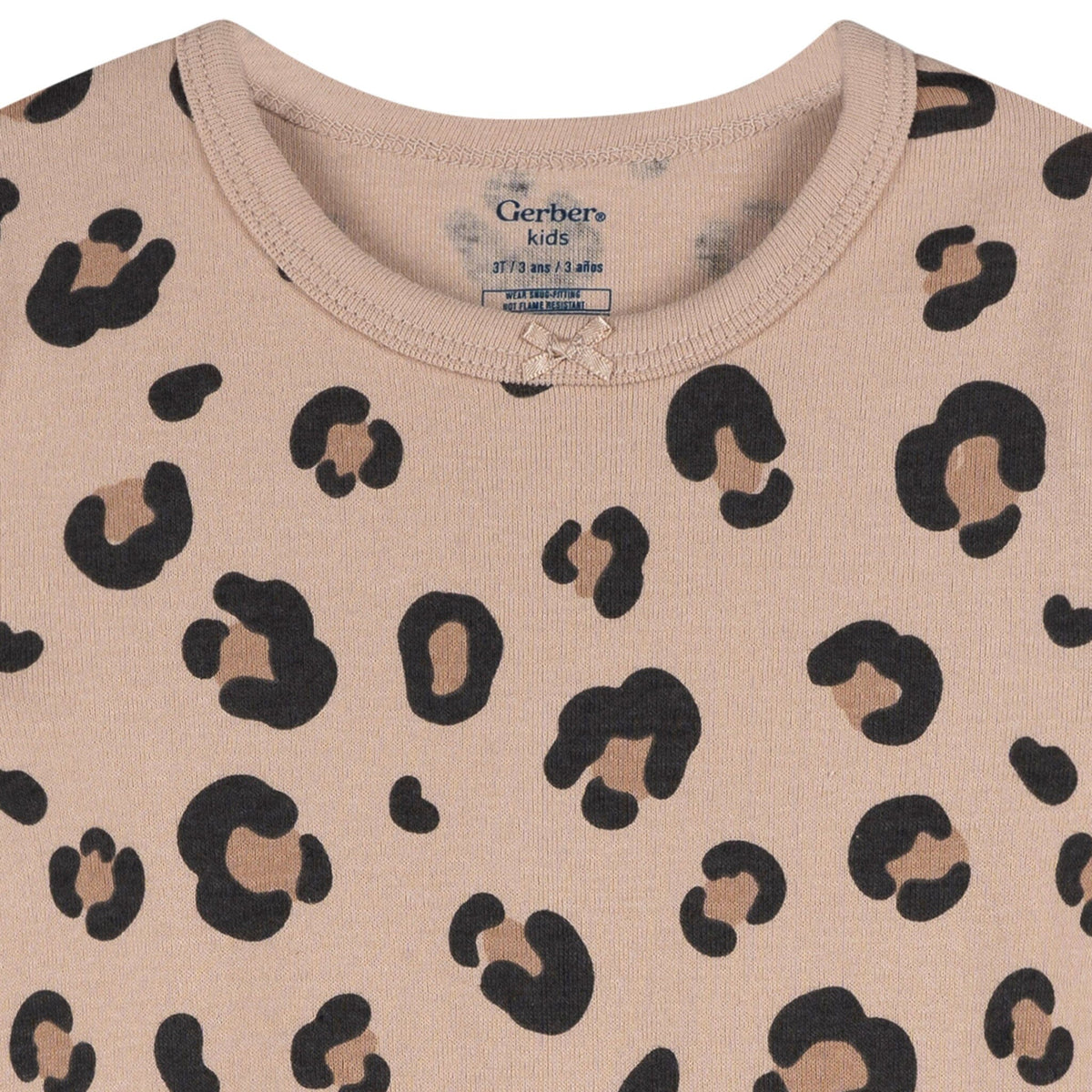 4-Piece Infant & Toddler Girls Leopard Pajama Set sleepwear Gerber® 