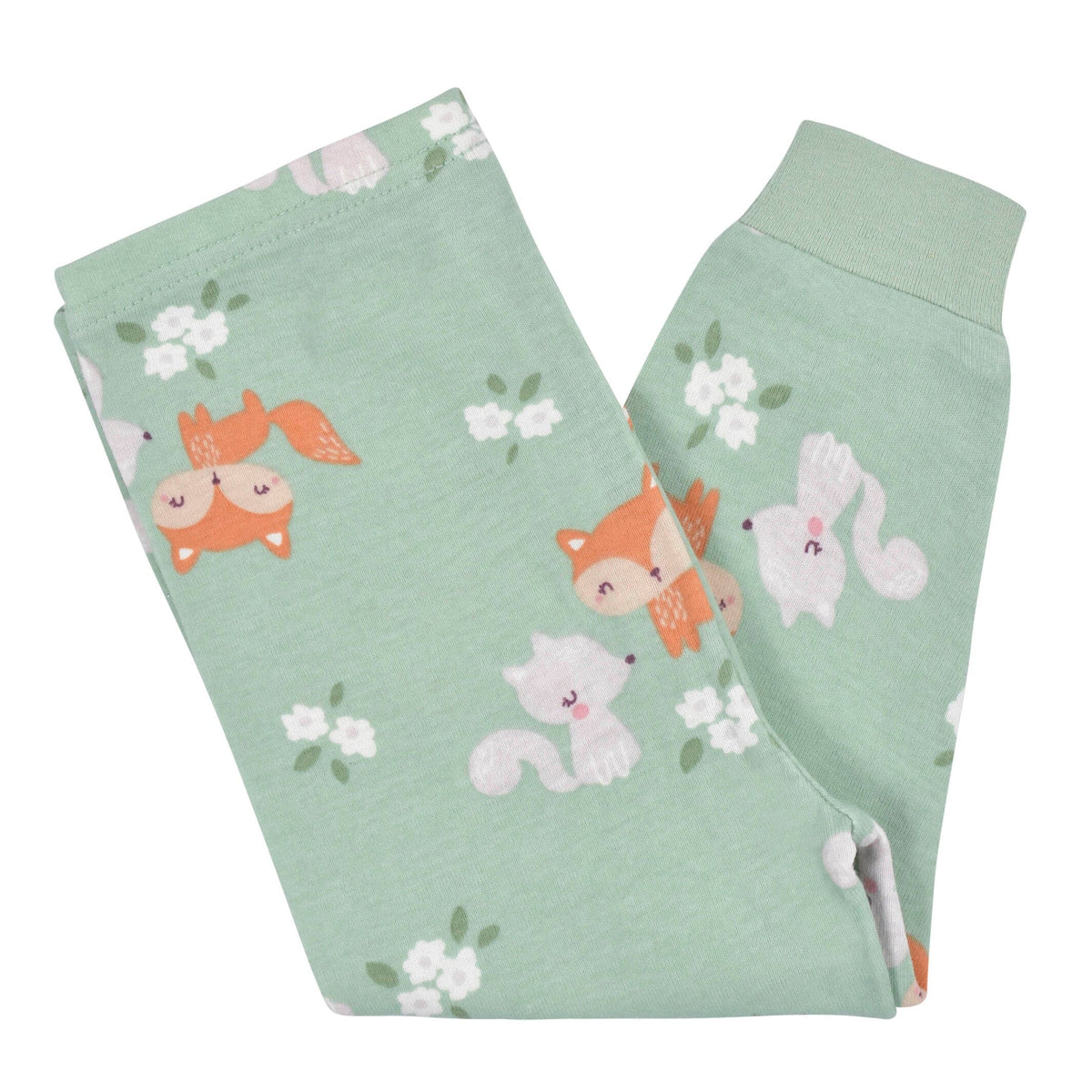 4-Piece Infant & Toddler Girls Purple Woodland Fox Snug Fit Cotton Pajamas