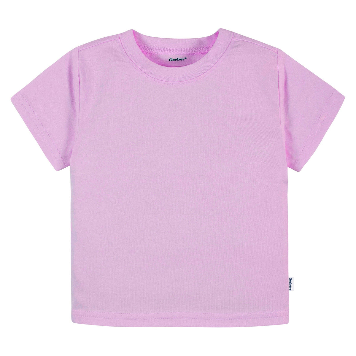 5-Pack Baby & Toddler Girls Bright Rainbow Short Sleeve T-Shirts Tops Gerber® 