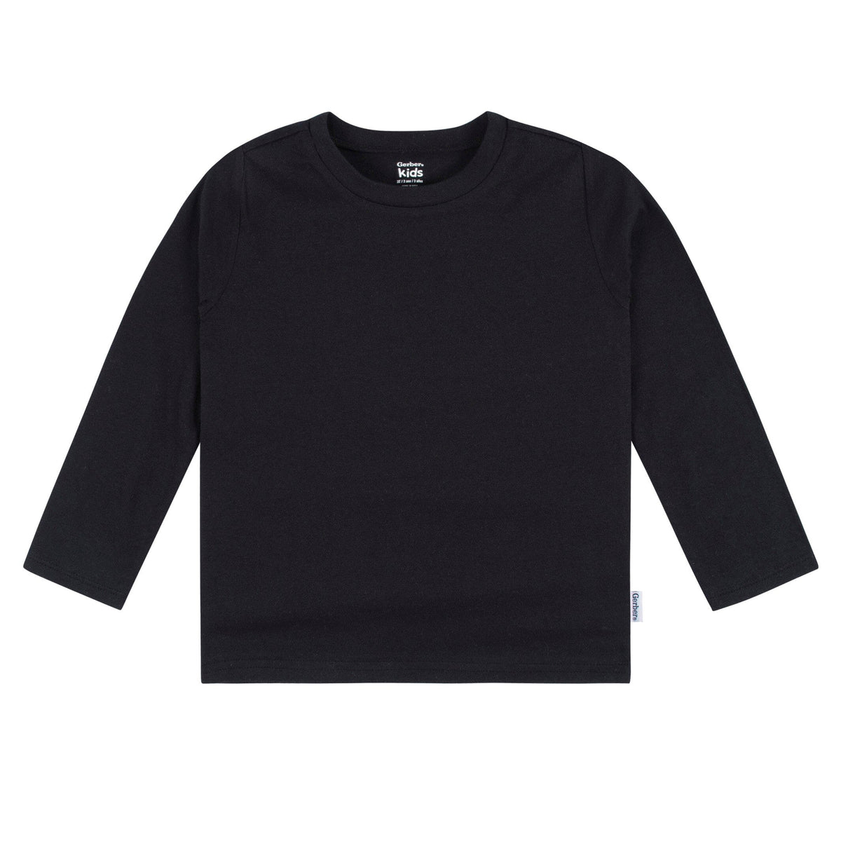 5-Pack Baby & Toddler Black Premium Long Sleeve T-Shirts