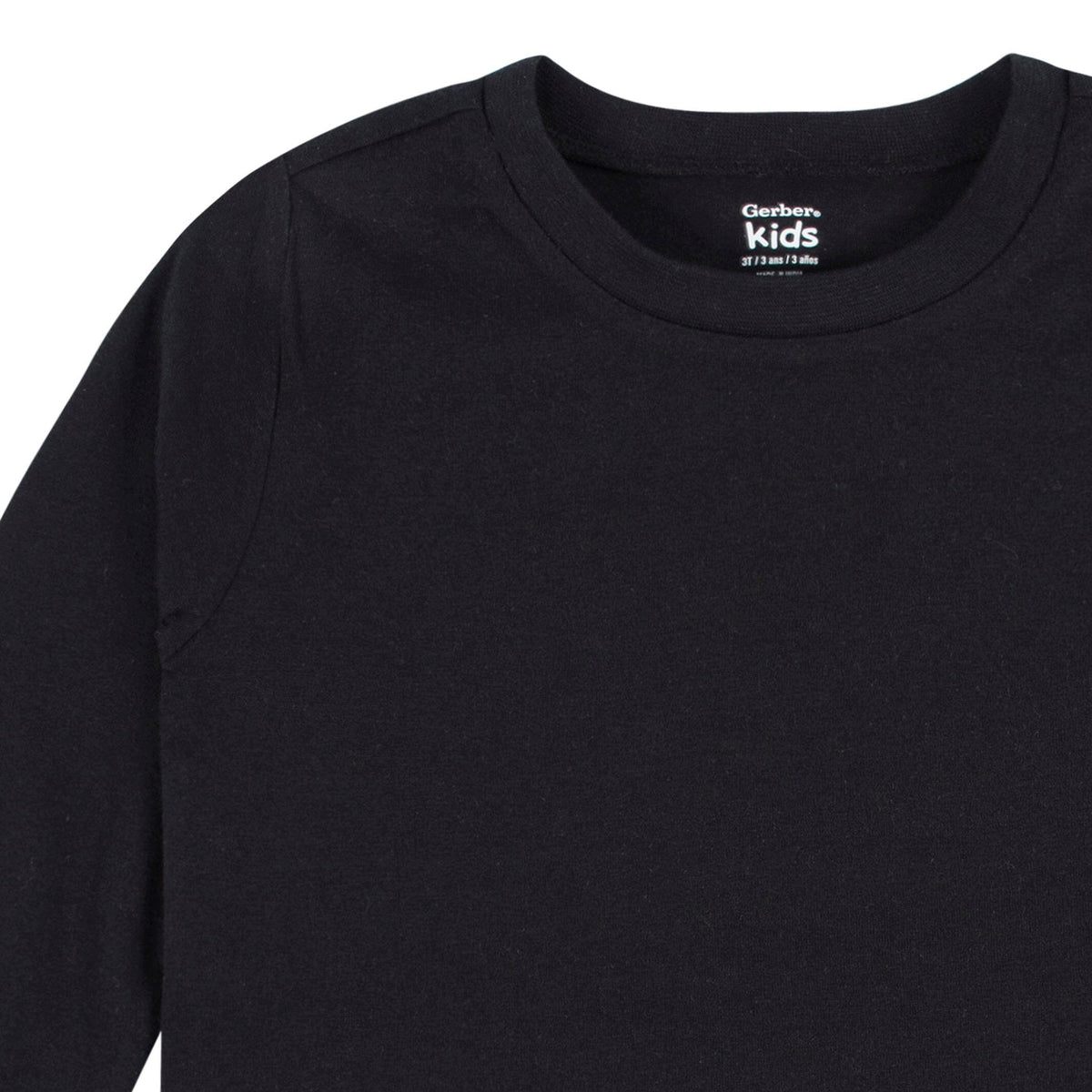 5-Pack Baby & Toddler Black Premium Long Sleeve T-Shirts