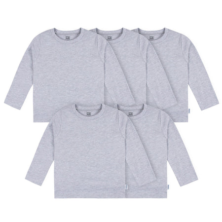 5-Pack Baby & Toddler Heather Gray Long Sleeve Tees