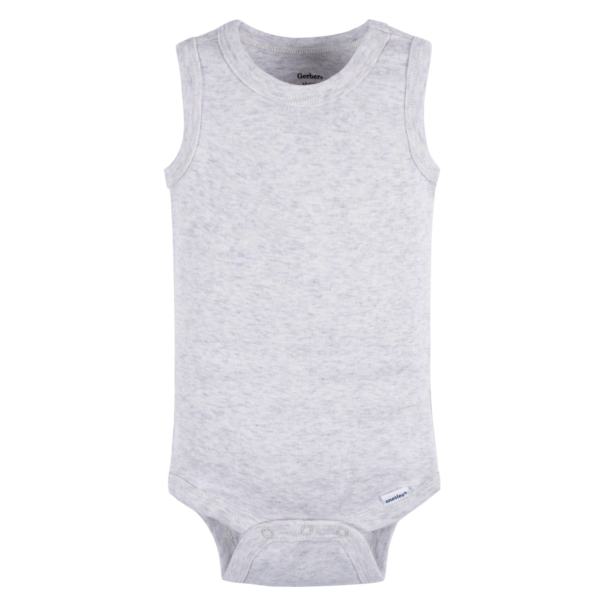 5-Pack Baby Boys Blue Stripe Sleeveless Onesies® Bodysuits
