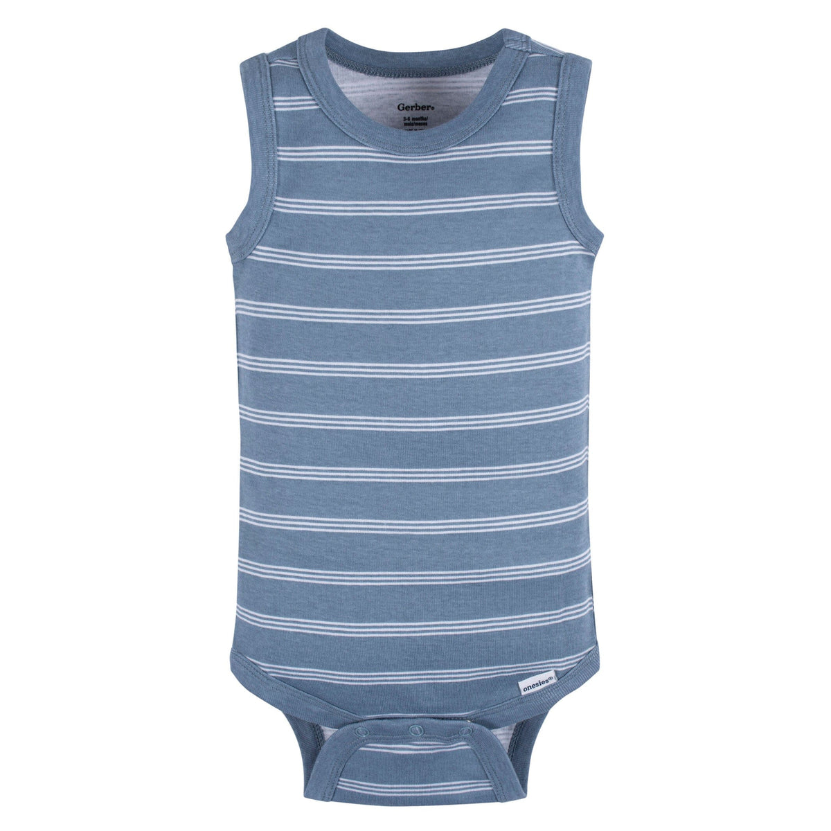 5-Pack Baby Boys Blue Stripe Sleeveless Onesies® Bodysuits