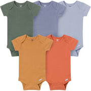 5-Pack Baby Boys Cozy Neutral Short Sleeve Bodysuits Onesies Bodysuits Gerber® 
