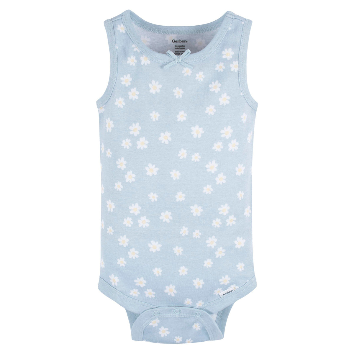 5-Pack Baby Girls Orange Flowers Sleeveless Onesies® Bodysuits