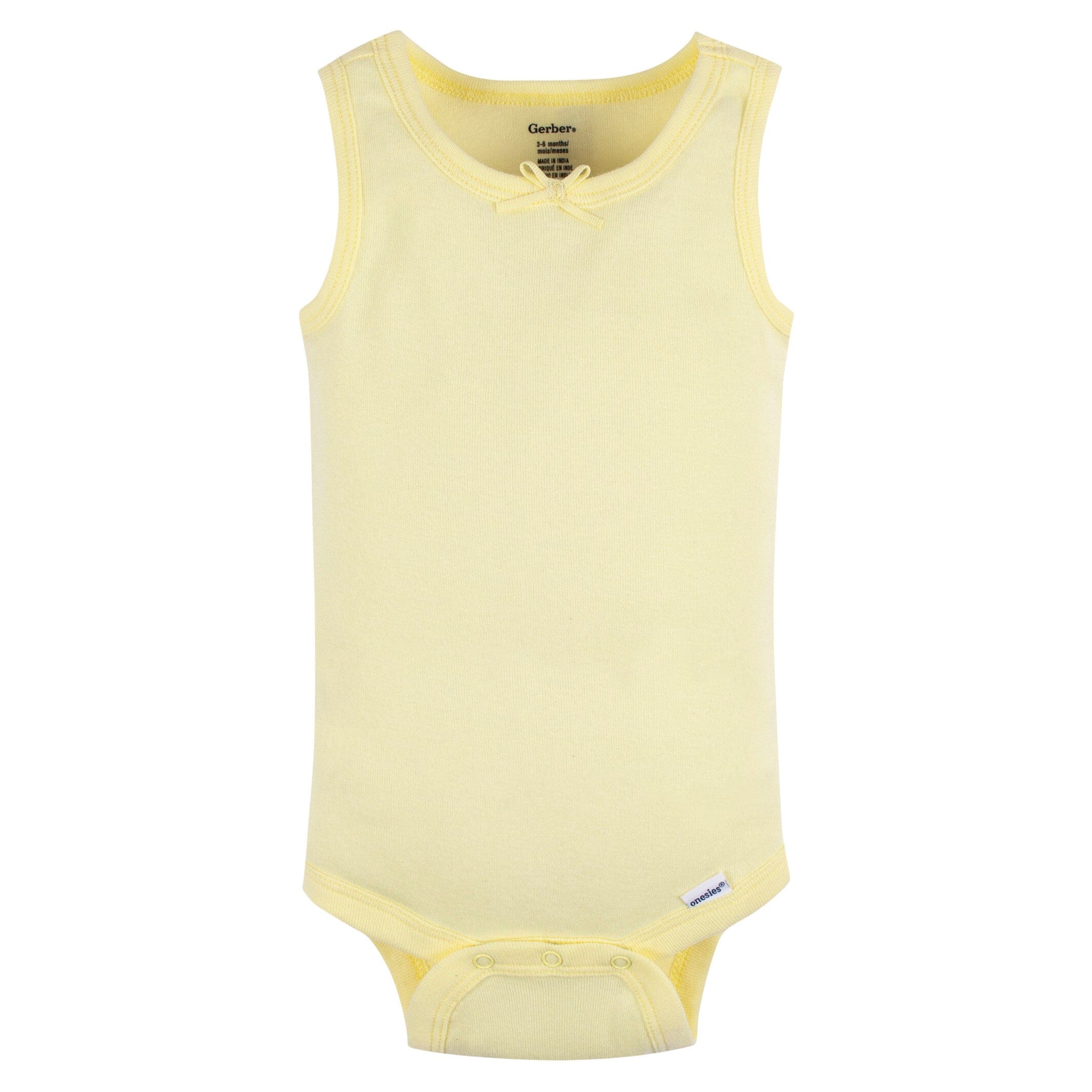 5-Pack Baby Girls Orange Flowers Sleeveless Onesies® Bodysuits