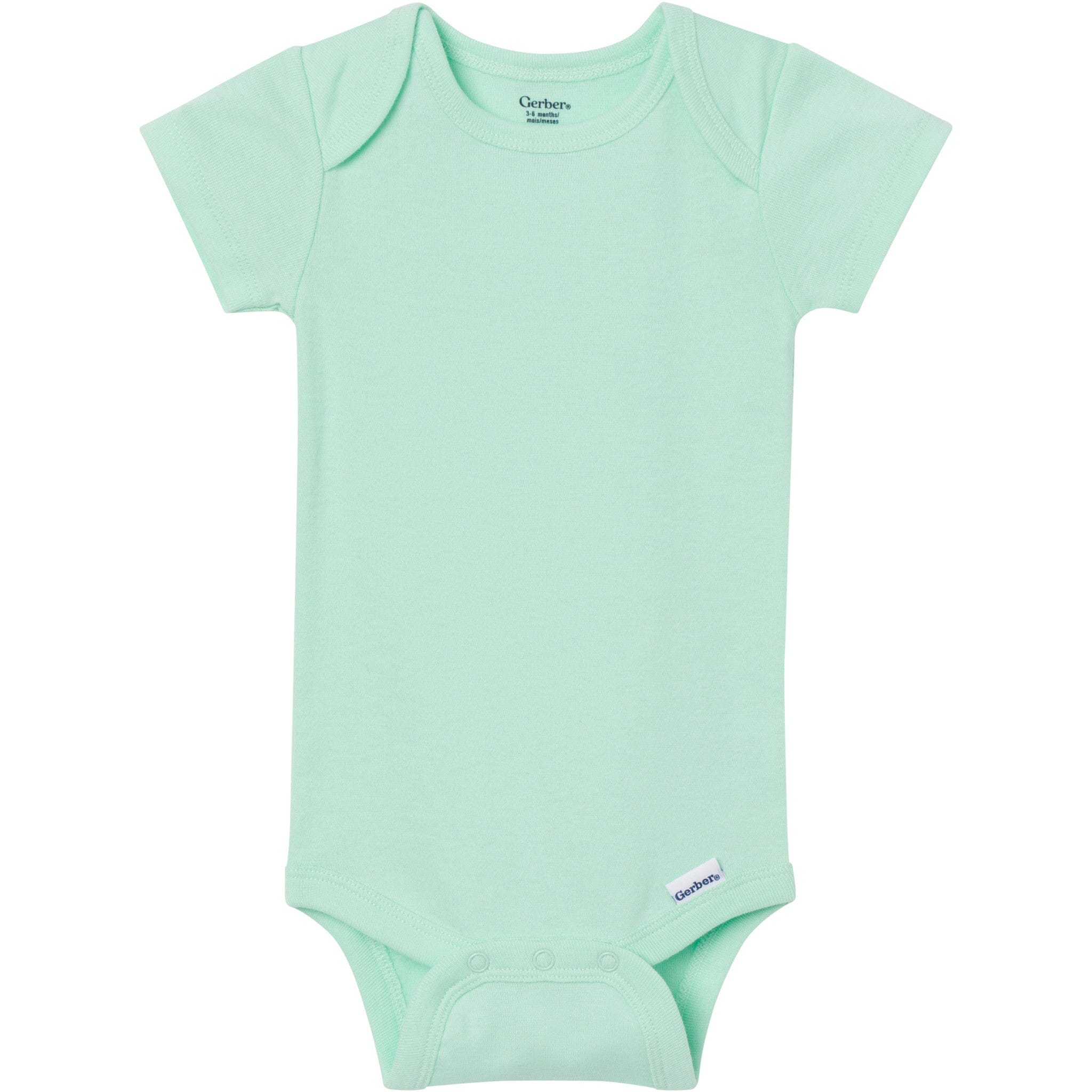 5-Pack Baby Girls Pastels Short Sleeve Bodysuits Onesies Bodysuits Gerber® 