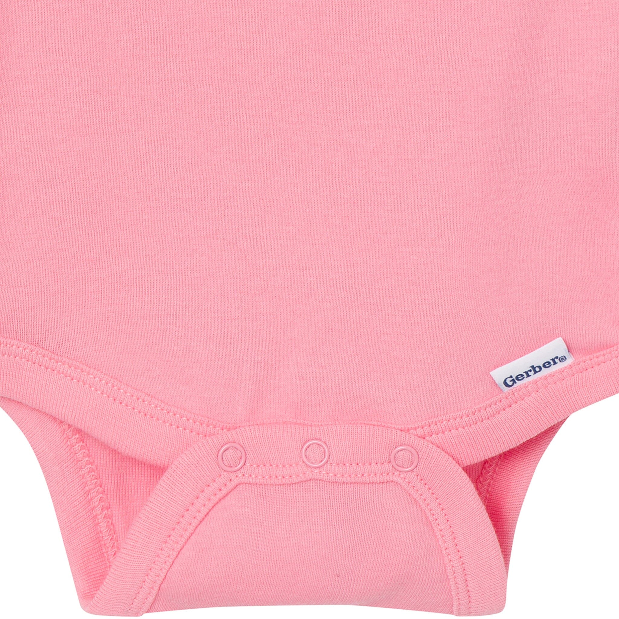 5-Pack Baby Girls Pastels Short Sleeve Bodysuits Onesies Bodysuits Gerber® 